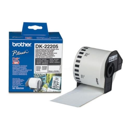 Brother etiketten wit (DK22205), 62mm