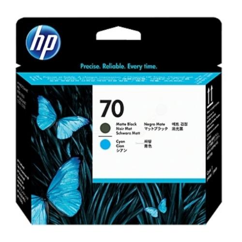 HP printkop zwart mat / cyaan (C9404A / 70)