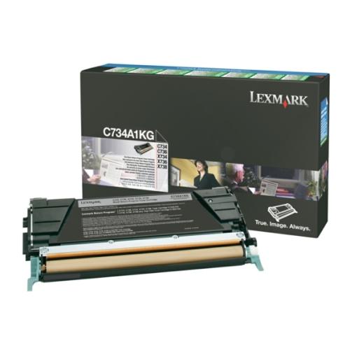 Lexmark toner zwart (C734A1KG / 0C734A1KG) (Return)