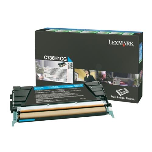 Lexmark toner cyaan (C736H1CG / 0C736H1CG) (Return)