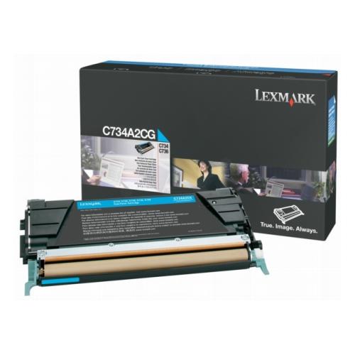 Lexmark toner cyaan (C734A2CG / 0C734A2CG)