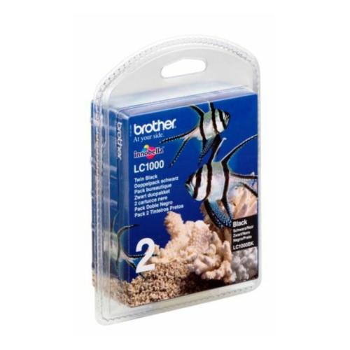 Brother inktcartridge zwart (LC1000BKBP2DR) (Dual-Pack)