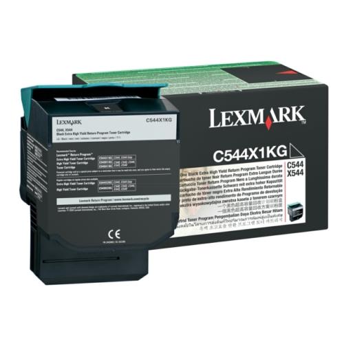 Lexmark toner zwart (C544X1KG / 0C544X1KG) (Return, hoge capaciteit)