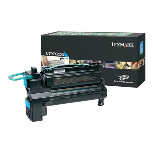 Lexmark toner cyaan (C792X2CG / 0C792X2CG) (hoge capaciteit)