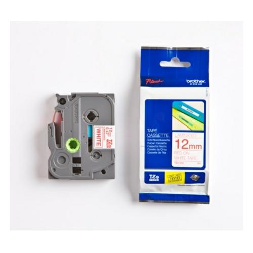 Brother tape rood op wit (TZE232), 12mm, gelamineerd