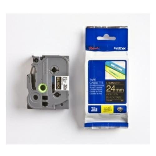 Brother tape goud op zwart (TZE354), 24mm, gelamineerd
