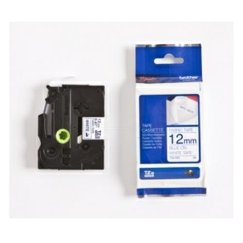 Brother tape blauw op wit (TZEFA3), 12mm