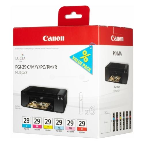 Canon inktcartridge cyaan / magenta / geel / cyaan foto / magenta foto (4873B005 / PGI29) (multipack)