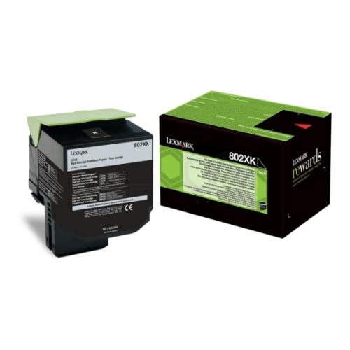 Lexmark toner zwart (80C2XK0 / 802XK) (Return, hoge capaciteit)