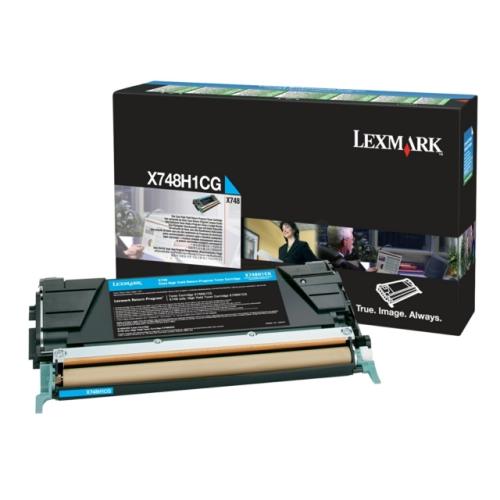 Lexmark toner cyaan (X748H1CG / 0X748H1CG) (Return)