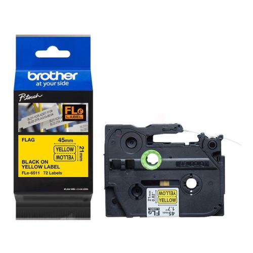 Brother tape zwart op geel (FLE6511)