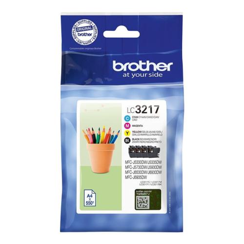 Brother inktcartridge zwart / cyaan / magenta / geel (LC3217VALDR) (multipack)