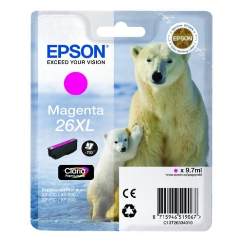 Epson inktcartridge magenta (C13T26334012 / 26XL) (hoge capaciteit)