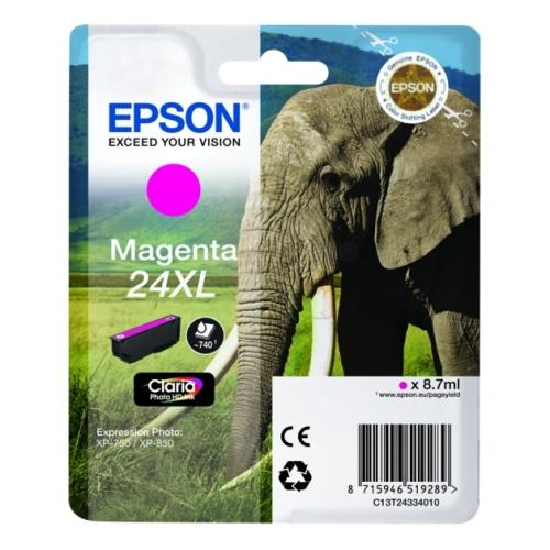 Epson inktcartridge magenta (C13T24334012 / 24XL) (hoge capaciteit)