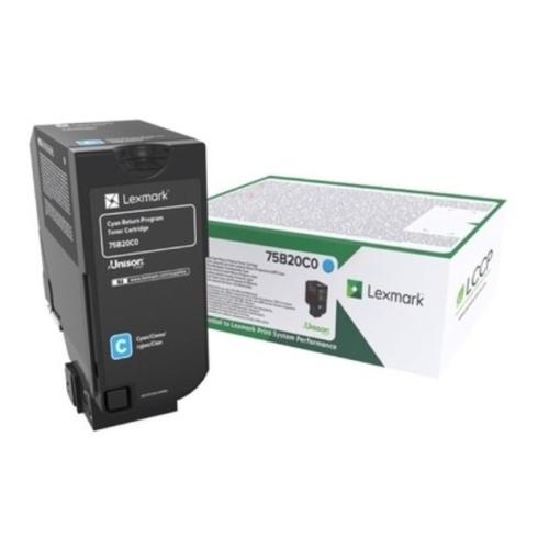 Lexmark toner cyaan (75B20C0 / 075B20C0) (Return)