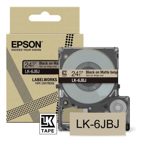 Epson etiketten zwart (C53S672092 / LK6JBJ)