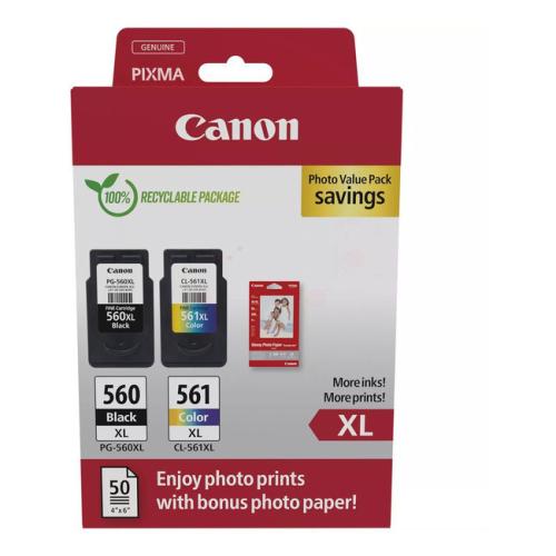 Canon Cartridge / fotopapier zwart / kleur (3712C008 / PG560XL+CL561XL) (Dual-Pack, multipack)