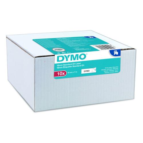 Dymo etiketten zwart op wit (2093097), 12mm