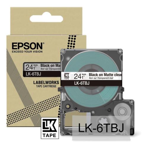 Epson etiketten zwart / transparant (C53S672067 / LK6TBJ)