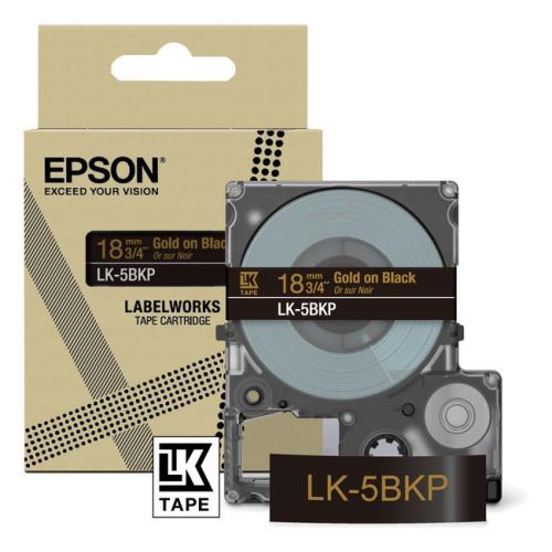 Epson etiketten zwart / goud (C53S672095 / LK5BKP)