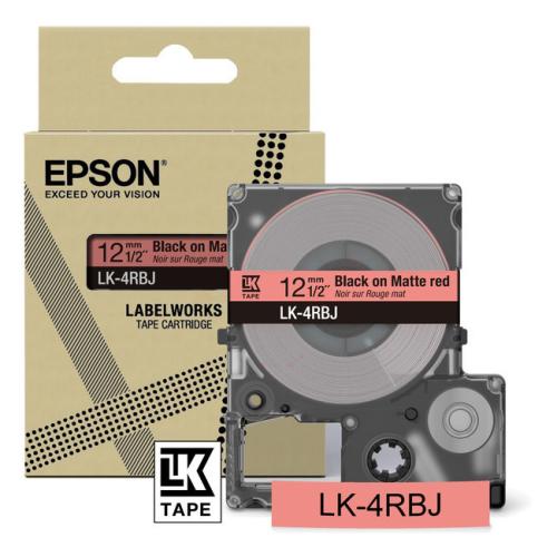 Epson etiketten zwart / rood (C53S672071 / LK4RBJ)