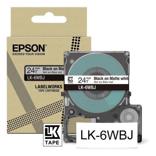 Epson etiketten zwart / wit (C53S672064 / LK6WBJ)