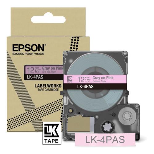 Epson etiketten gray/Roze (C53S672103 / LK4PAS)