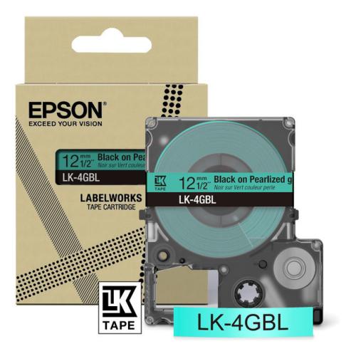 Epson etiketten zwart / groen (C53S672102 / LK4GBL)