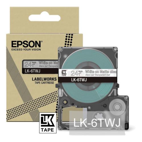 Epson etiketten transparant / wit (C53S672070 / LK6TWJ)