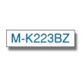 Brother tape blauw op wit (MK223BZ), 9mm, non laminated