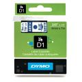 Dymo etiketten blauw op wit (40914 / S0720690), 9mm, gelamineerd