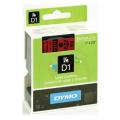 Dymo etiketten zwart op rood (53717 / S0720970), 24mm, gelamineerd