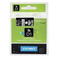 Dymo etiketten wit op zwart (53721 / S0721010), 24mm, gelamineerd