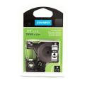 Dymo LetraTag tekstband zwart op wit (16960 / S0718070), 19mm, gelamineerd