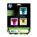 HP inktcartridge cyaan / magenta / geel (CB333EE / 363) (multipack)