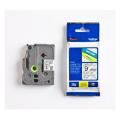 Brother tape zwart op transparant (TZE121), 9mm, gelamineerd