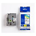 Brother tape zwart op transparant (TZE151), 24mm, gelamineerd