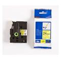 Brother tape zwart op geel (TZEFX651), 24mm, flexible laminated
