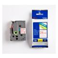 Brother tape rood op wit (TZE252), 24mm, gelamineerd