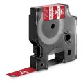Dymo Vinylband wit op rood (1805416), 12mm, gelamineerd