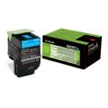Lexmark toner cyaan (80C2XC0 / 802XC) (Return, hoge capaciteit)