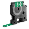 Dymo Vinylband wit op groen (1805414), 12mm, gelamineerd