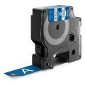 Dymo Vinylband wit op blauw (1805417), 19mm, gelamineerd