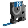 Dymo Vinylband wit op blauw (1805243), 12mm, gelamineerd