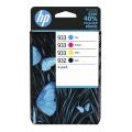 HP inktcartridge zwart / cyaan / magenta / geel (6ZC71AE / 932933) (multipack)