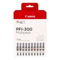 Canon inktcartridge zwarte foto / zwart mat / cyaan / magenta / geel / cyaan foto / magenta foto / rood / grijs / optimizer (4192C008 / PFI300) (multipack)